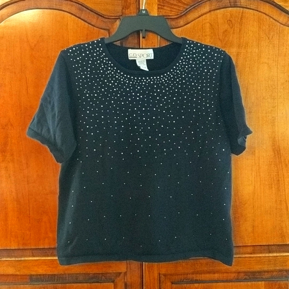 Black Silver Top